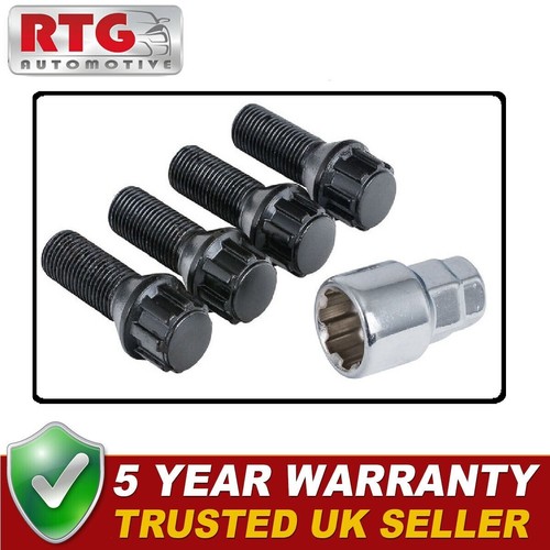 Locking wheel bolts black - wheel,